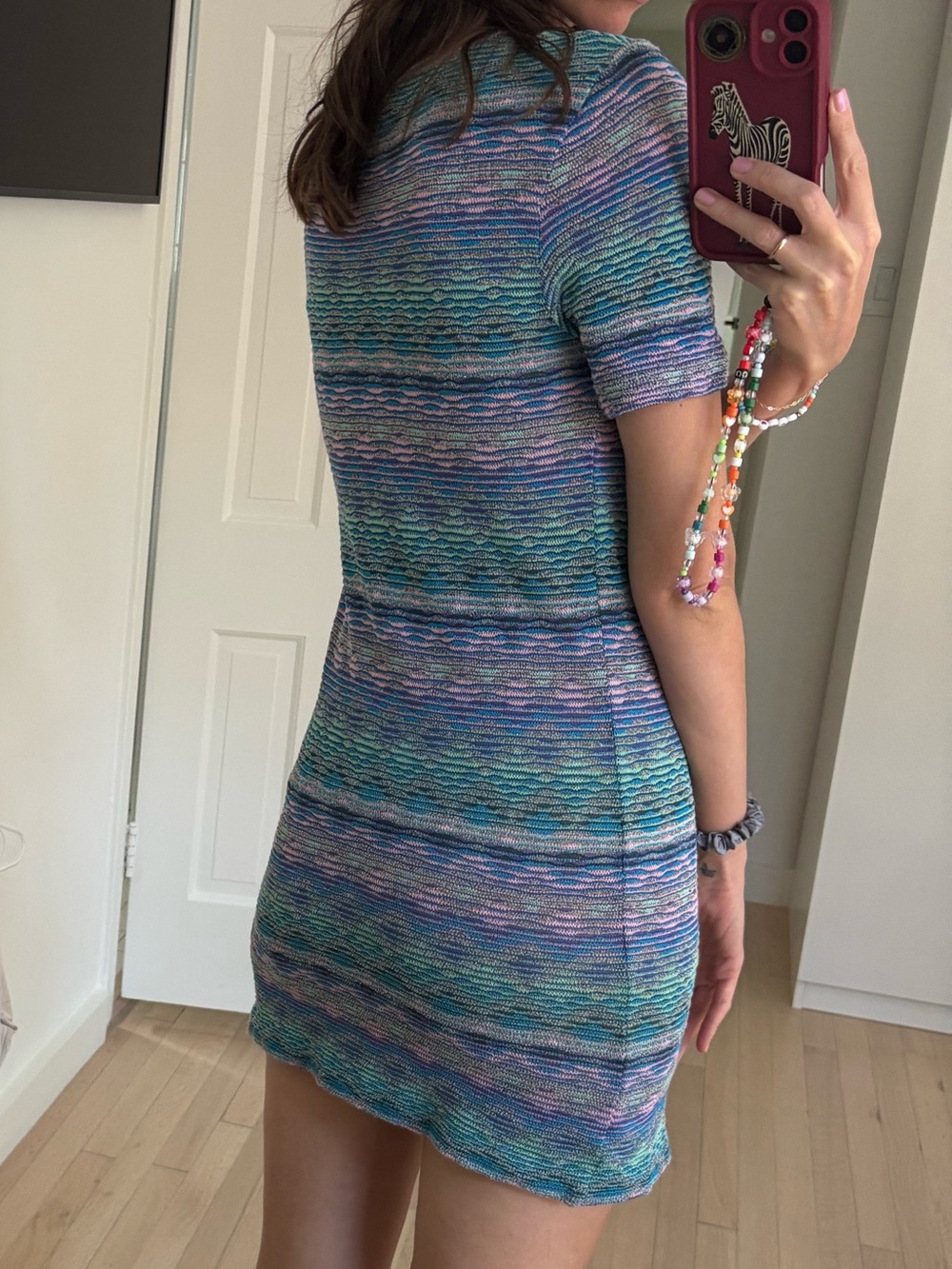 Missoni Multi-Color Striped Short Sleeve Knit Dress - Picture 8 of 8